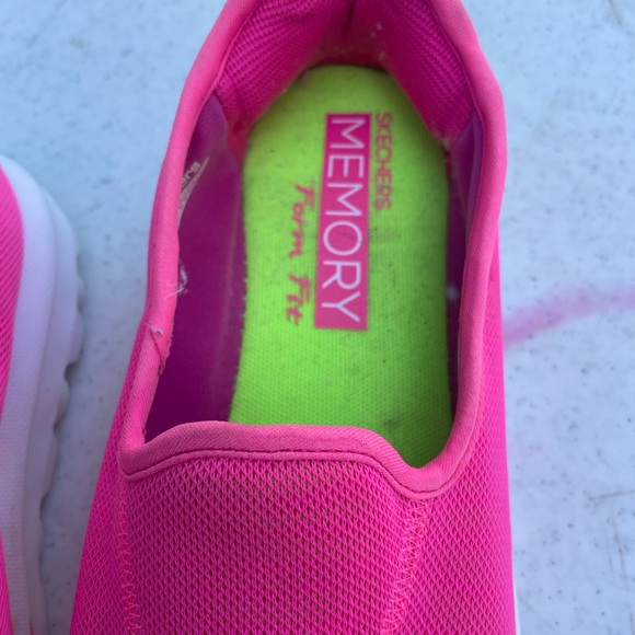 Skechers Neon Pink Slip-On Sneakers - Picture 4 of 6